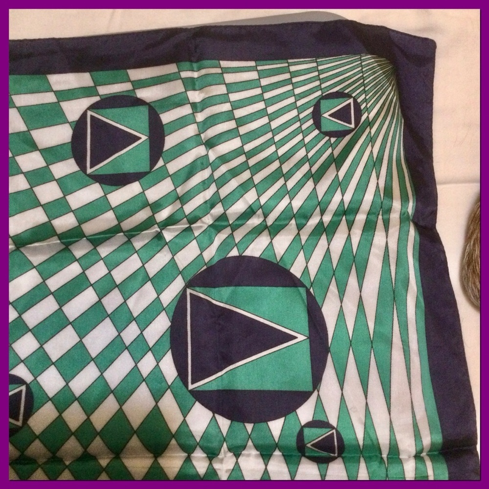 Vtg Geometric Pattern Scarf_017 - image 4
